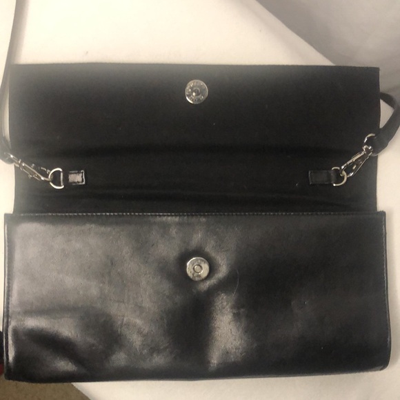 PRESTON & YORK vintage black buttery soft leather handbag. Detachable straps. - Picture 7 of 10